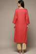 Off White Cotton Straight Kurta image number 2