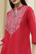 Raspberry Cotton Straight Kurti image number 1