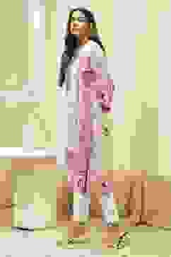 Peach Rayon A-Line Printed Kurta image number 2