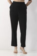 Black Viscose Lycra Regular Pants image number 5