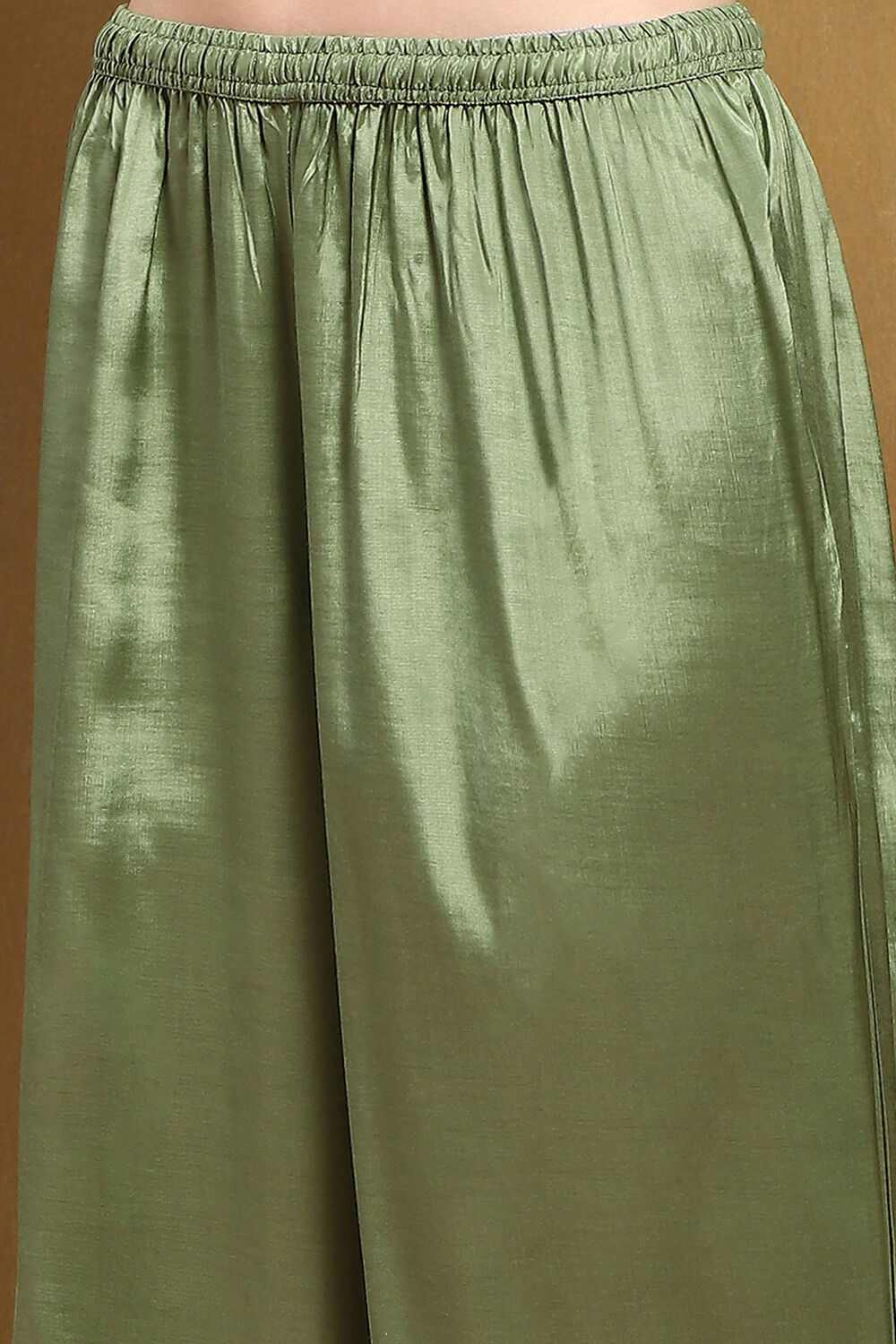 Green Net Embroidered Festive Kalidar Suit Set image number 2