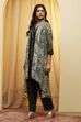 Green Viscose Rayon Straight Fusion Set image number 3
