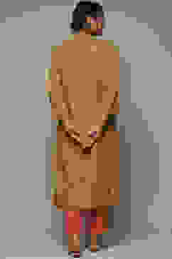 Olive Pink LIVA Straight Yarndyed Kurta image number 4