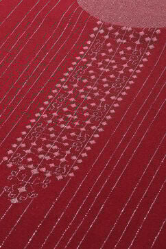 Maroon Straight Poly Metallic Kurta image number 1