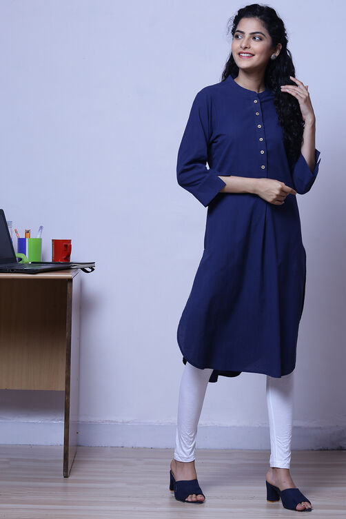 White Cotton Yarndyed Kurta image number 5