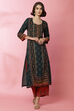 Rust Cotton Floral Palazzo Pants image number 3