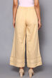 White Cotton Straight Palazzos image number 5