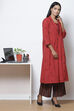 Terracotta Straight Cotton Fusion Wear 3 Piece Set image number 6
