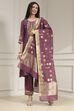 Old Rose Solid Straight Suit Set image number 6