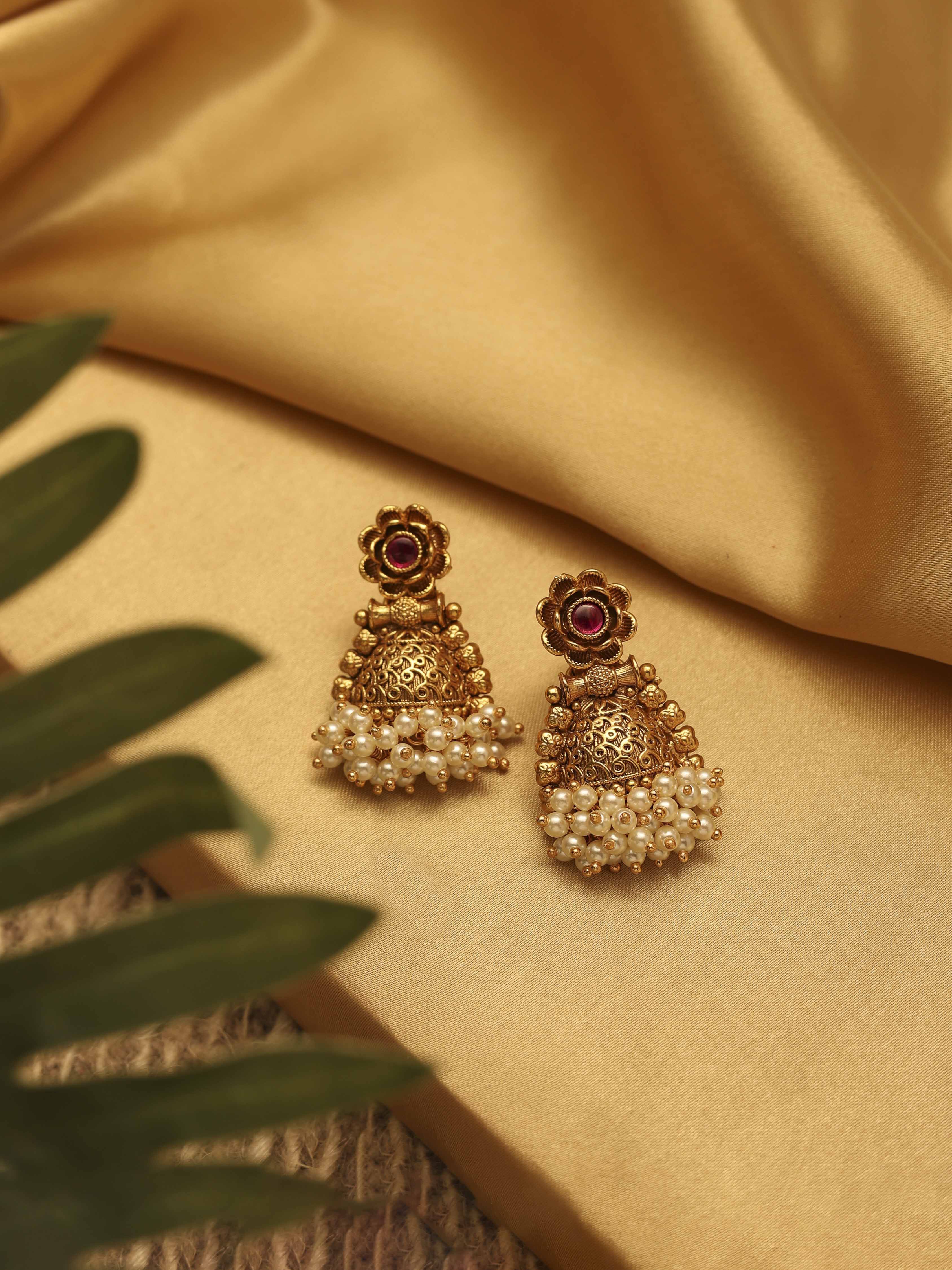 biba Red Brass JhumkaRed Brass Jhumka-picture-206