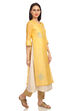 Coral A-Line Art Silk Yarndyed Kurta image number 3