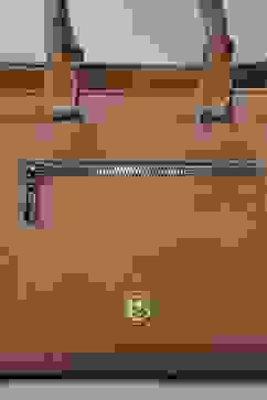 Brown PU Satchel image number 6