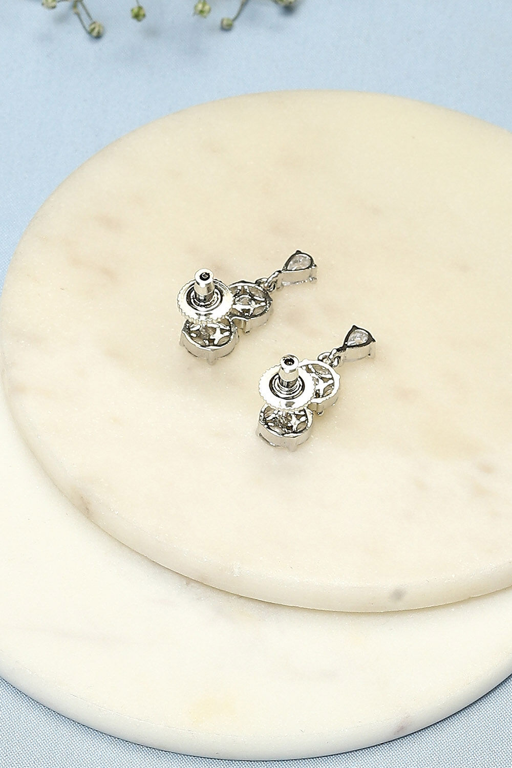 White Brass Earrings image number 2