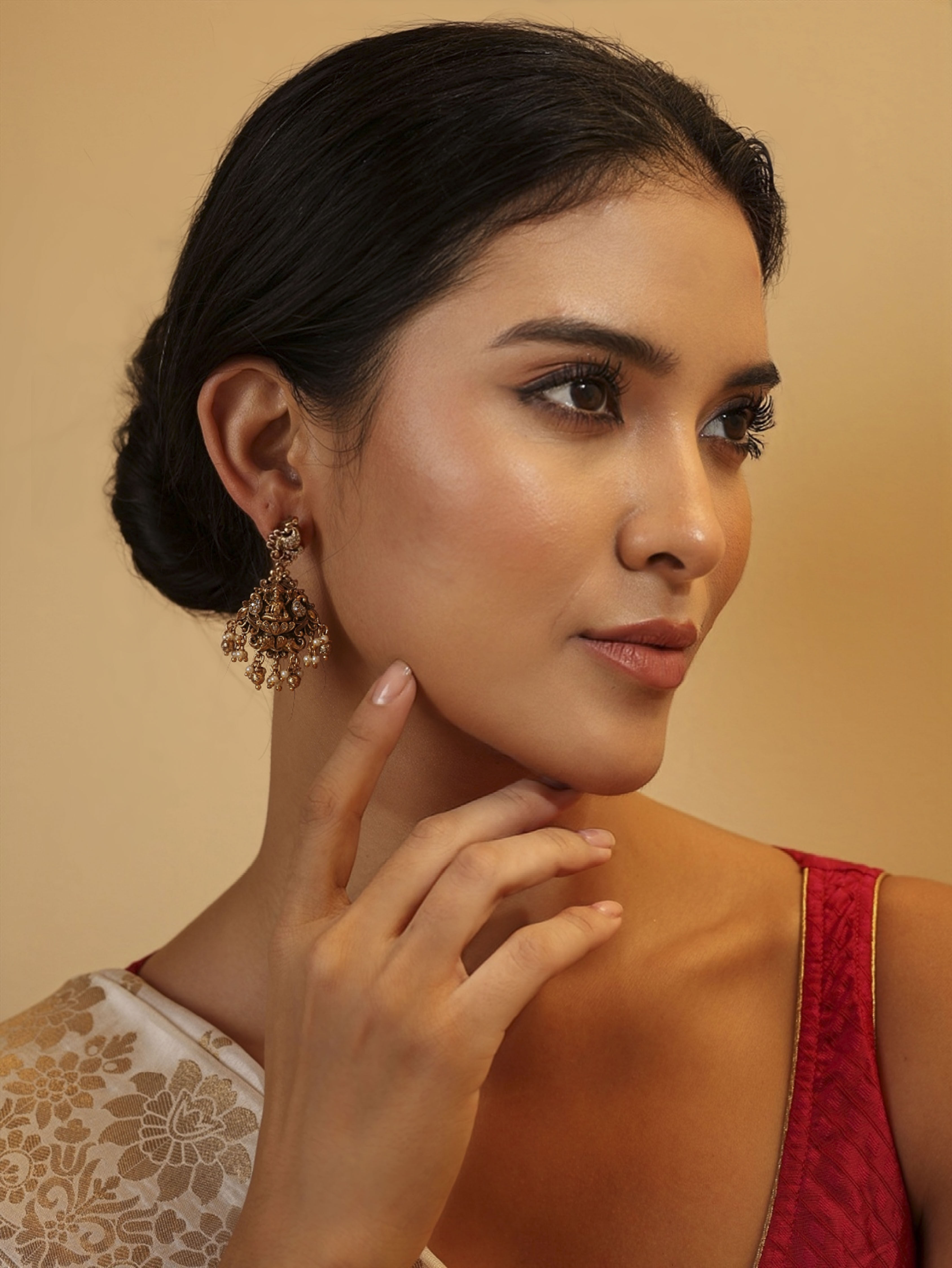 Gold Brass Drop & Danglers image number 3