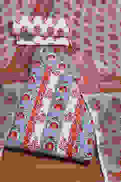 Slate Blue Cotton Hand Block Print Unstitched Suit Set image number 0