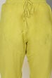 Lime Green Cotton Anarkali Kurta Churidar Suit Set image number 3