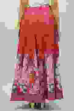 Red Art Silk Skirt image number 4