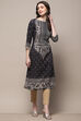 Black Rayon Straight Kurta