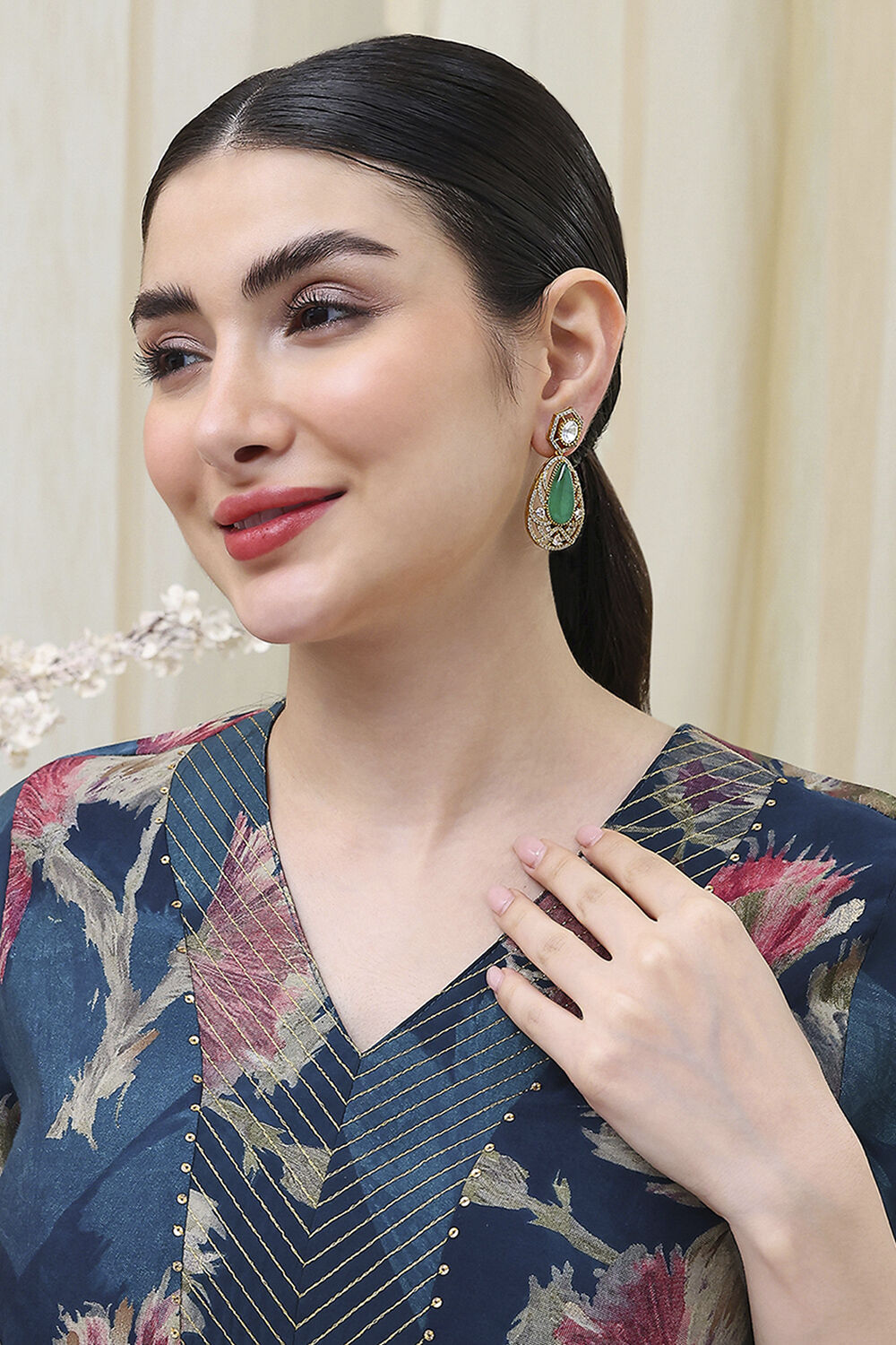 Green Brass Drop & Danglers image number 3