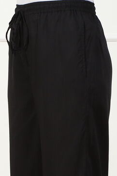 Black Polyester Palazzo Pants image number 1