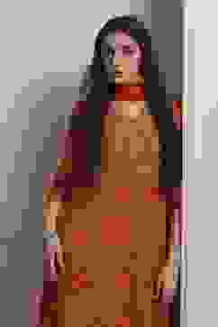 Orange Modal Straight Suit Set image number 8