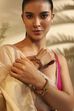 Gold Plated Brass Textured Bangles image number 4