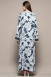 Navy Rayon Jalabiya Kaftan image number 3