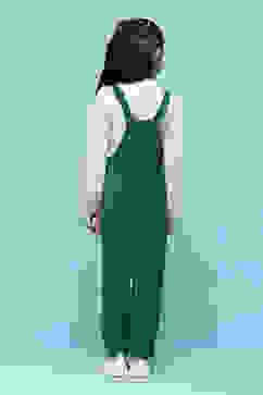 Green Cotton Solid Jumpsuit image number 4