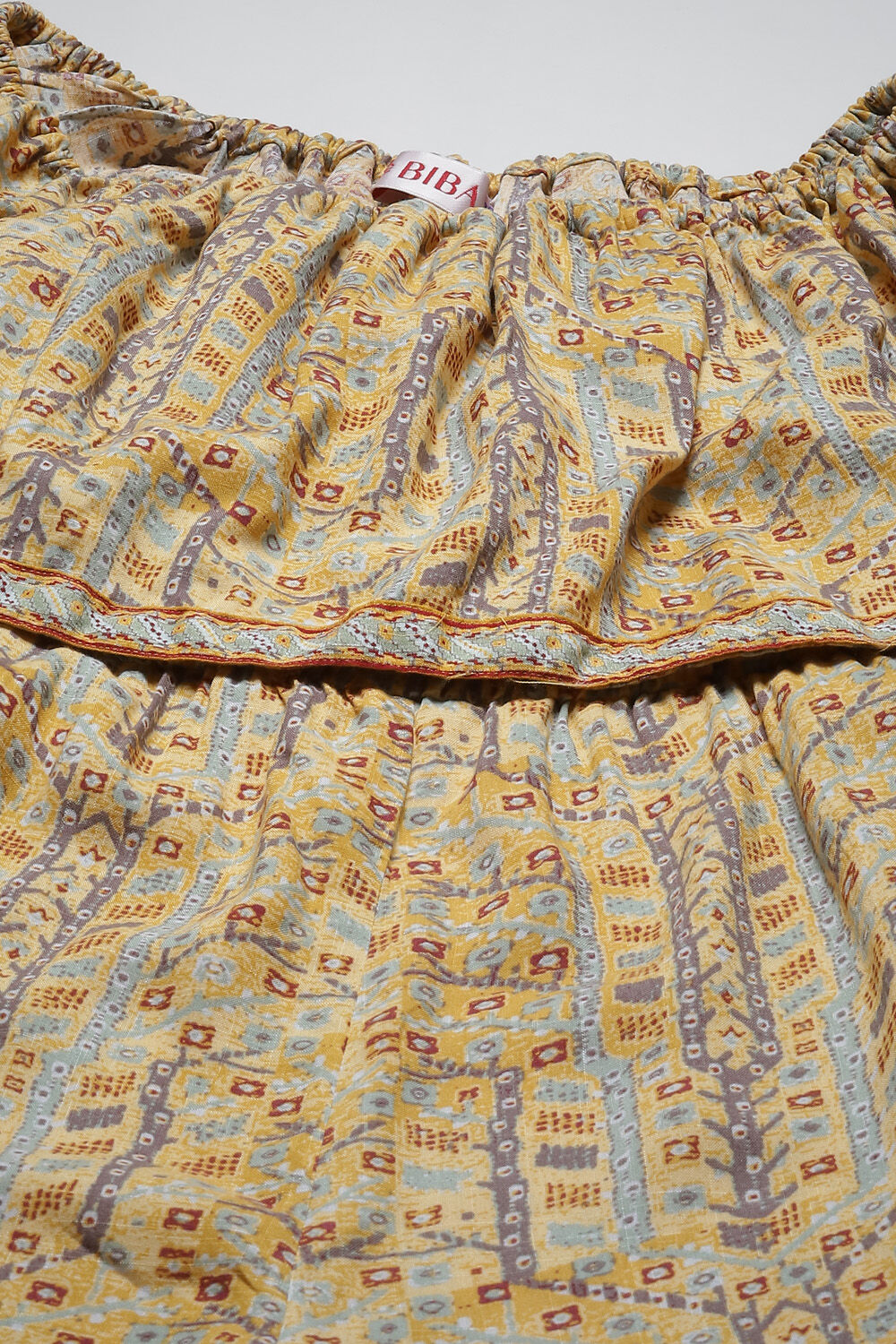 Yellow LIVA Printed Jumpsuit image number 5