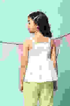 White Cotton Short Top image number 4