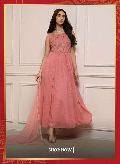 Blush Pink Polyester Flared Solid Dress