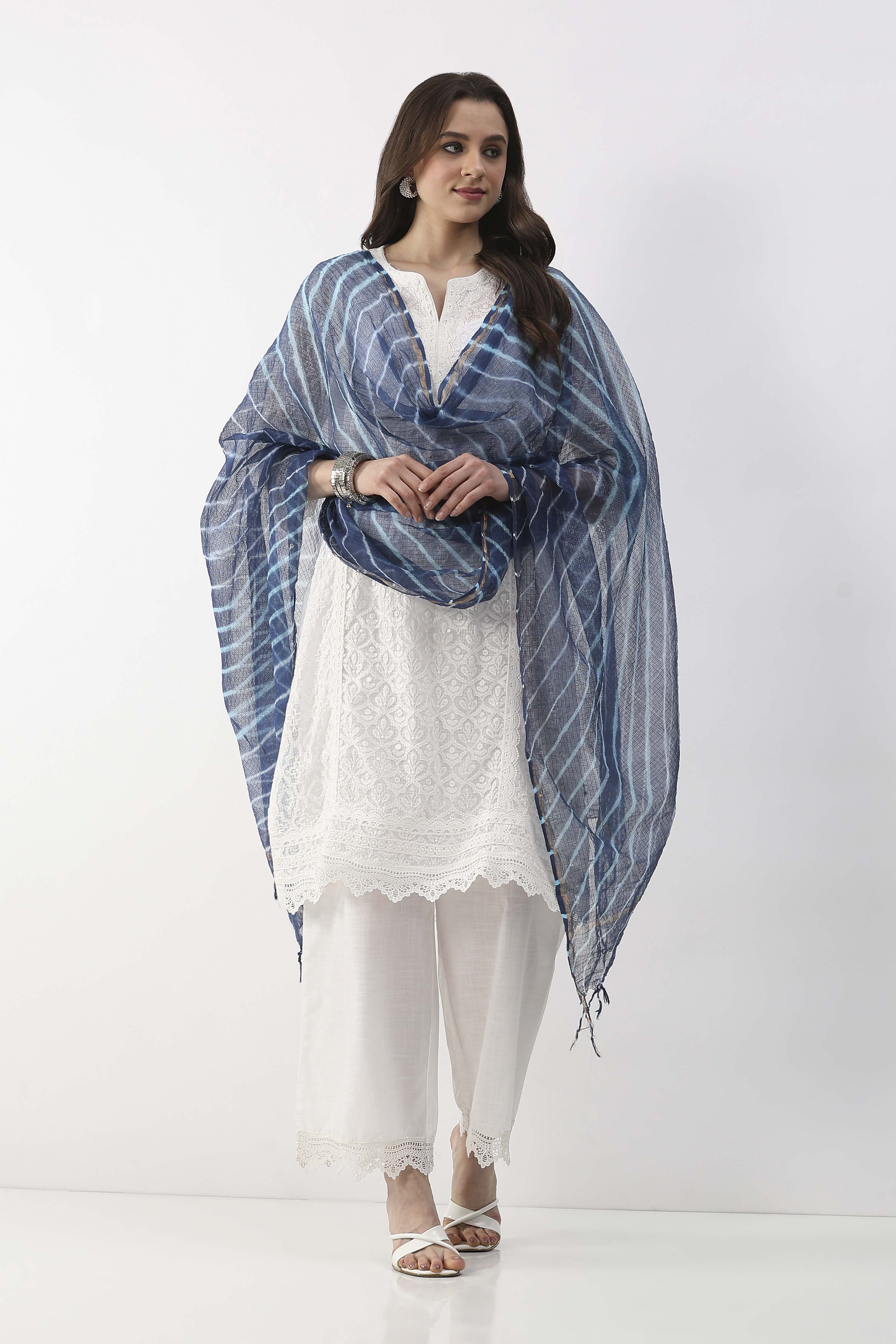 Blue  Na Dupatta image number 0