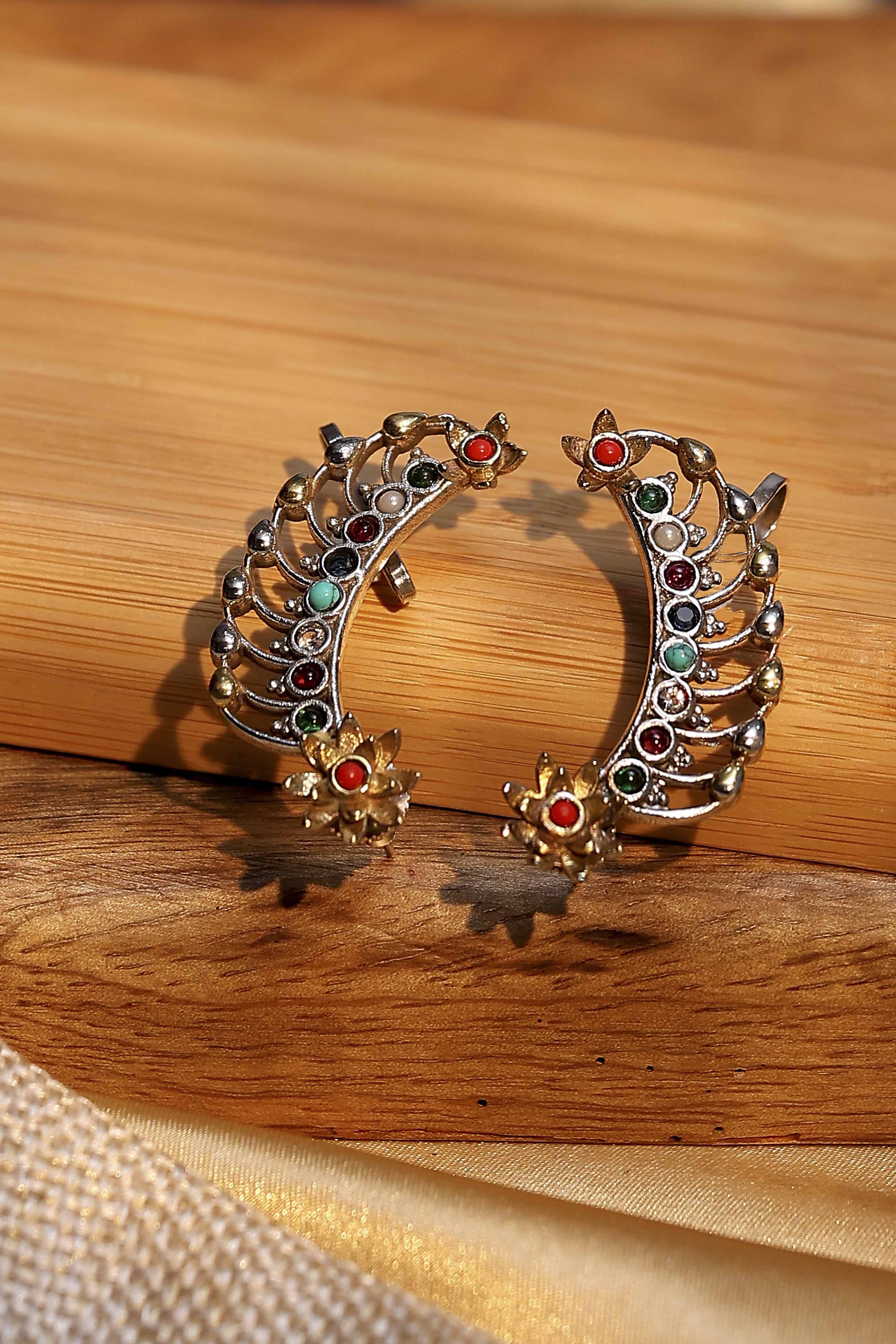 Multicolor Brass Earcuff image number 0