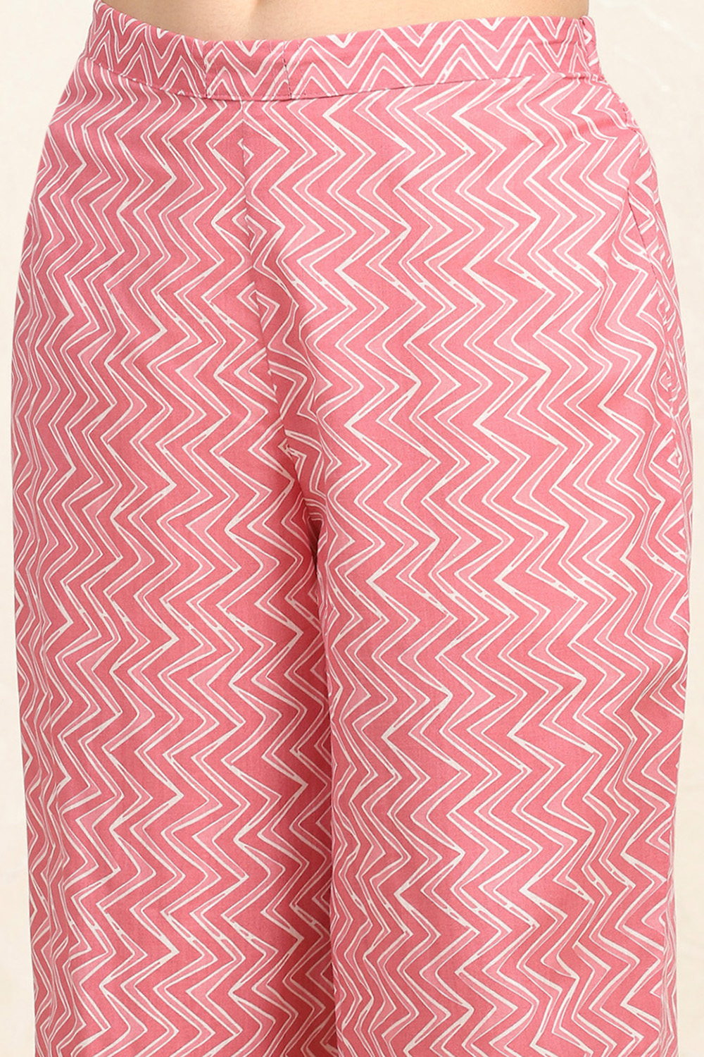Mustard Cotton Screen Print Unstitched Suit Set image number 3