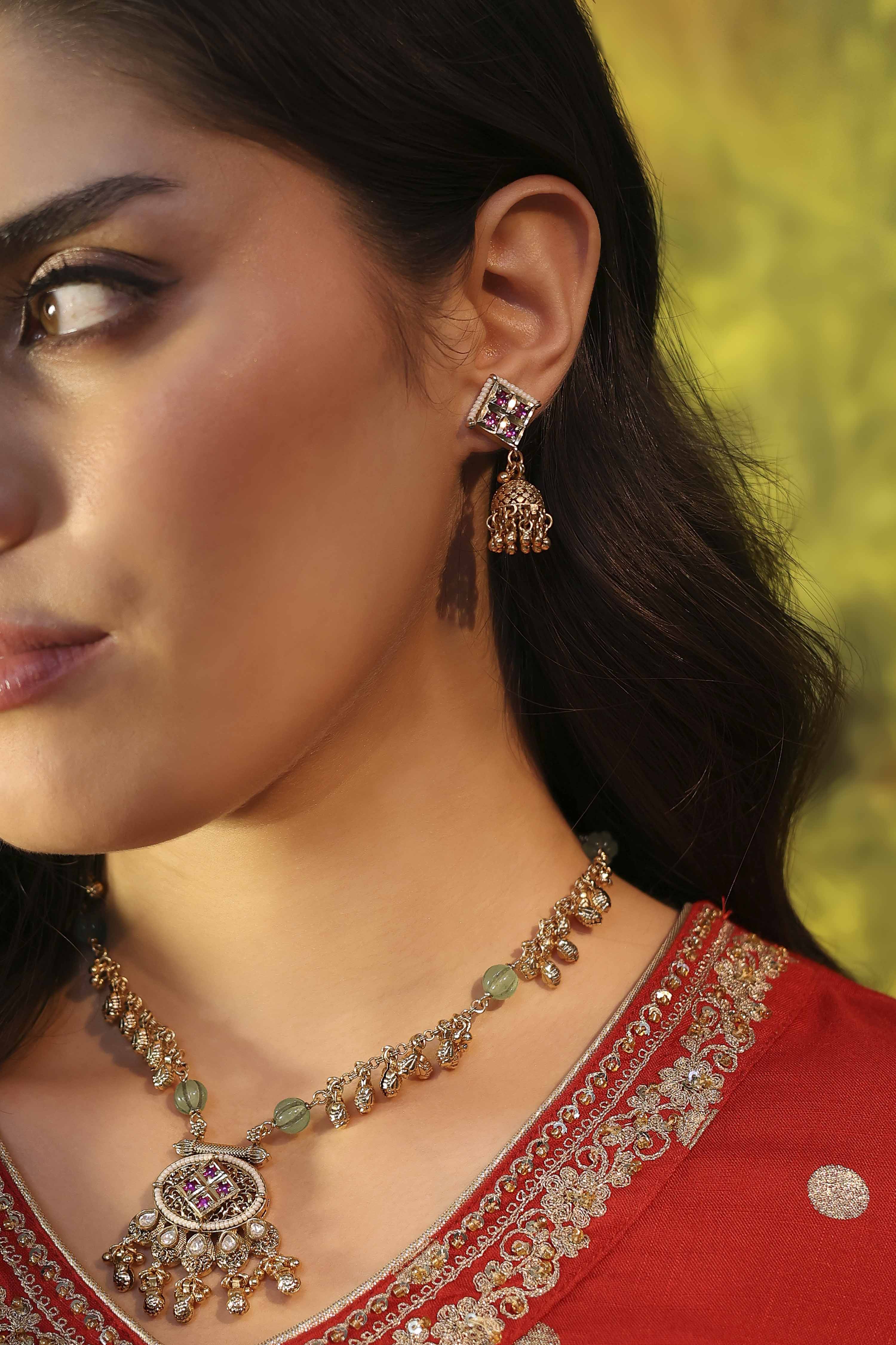 Gold Brass Temple Set image number 1