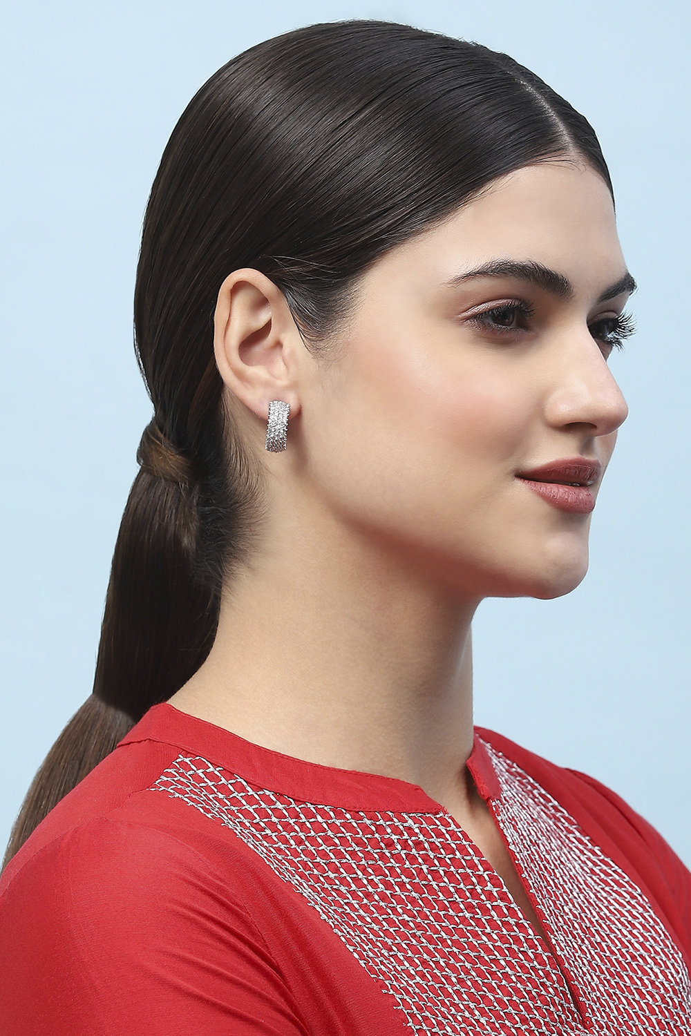 Silver Western Contemporary Hoops image number 1