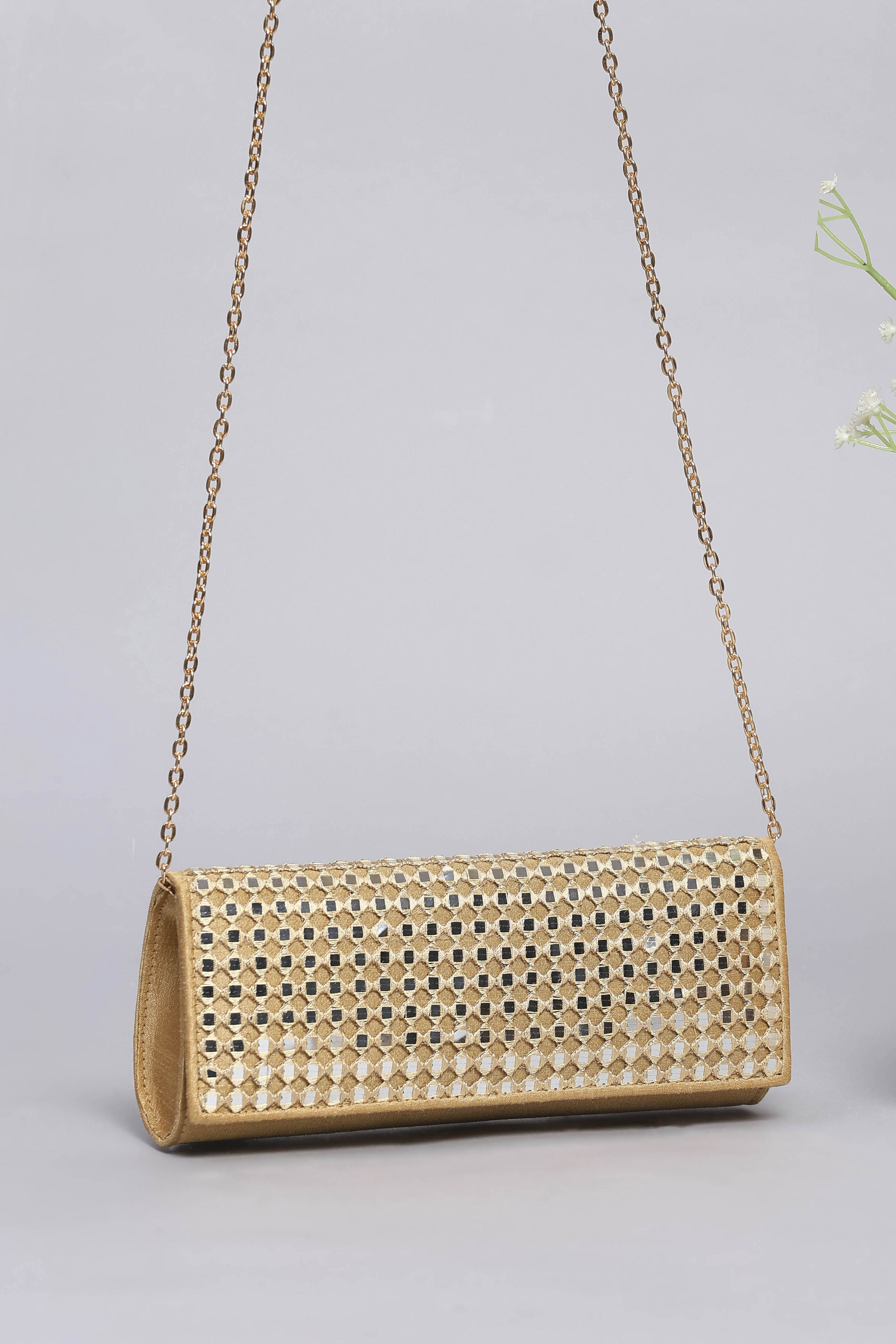 Gold Polycotton Clutch image number 4