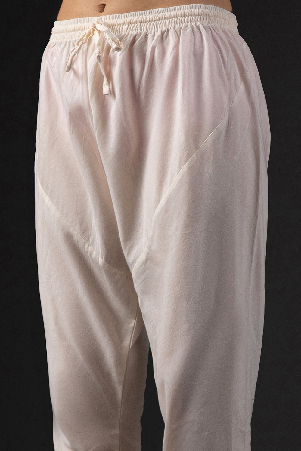 Ivory Cotton Silk Straight Printed Suit Set image number 2