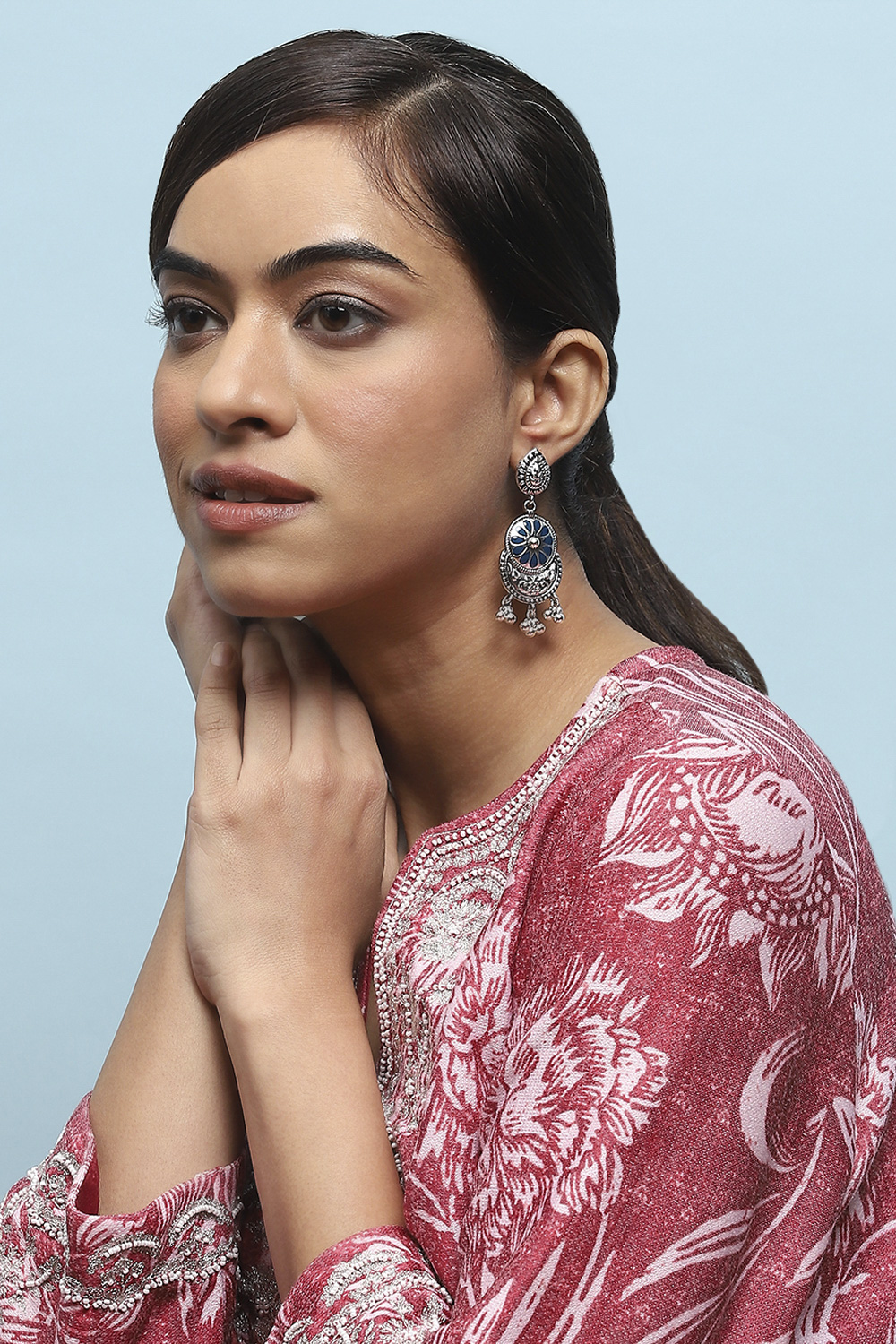 Navy Alloy Drop & Danglers image number 1