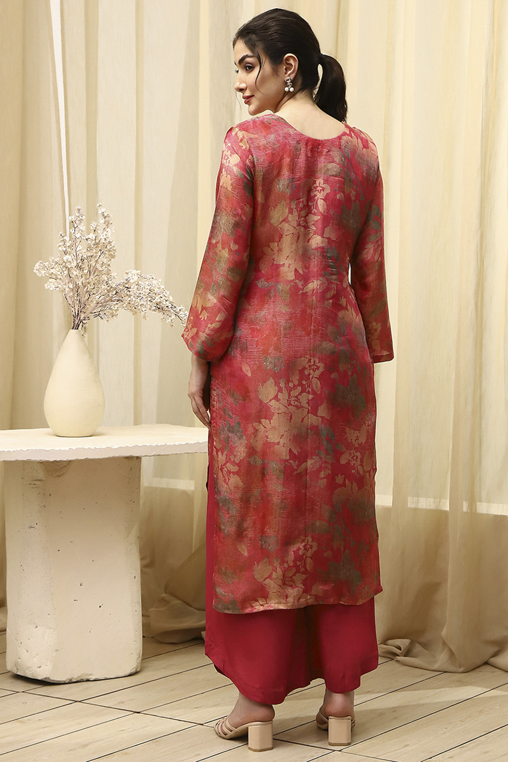 Grey Tissue Printed Embroidered Unstitched Suit Set image number 5