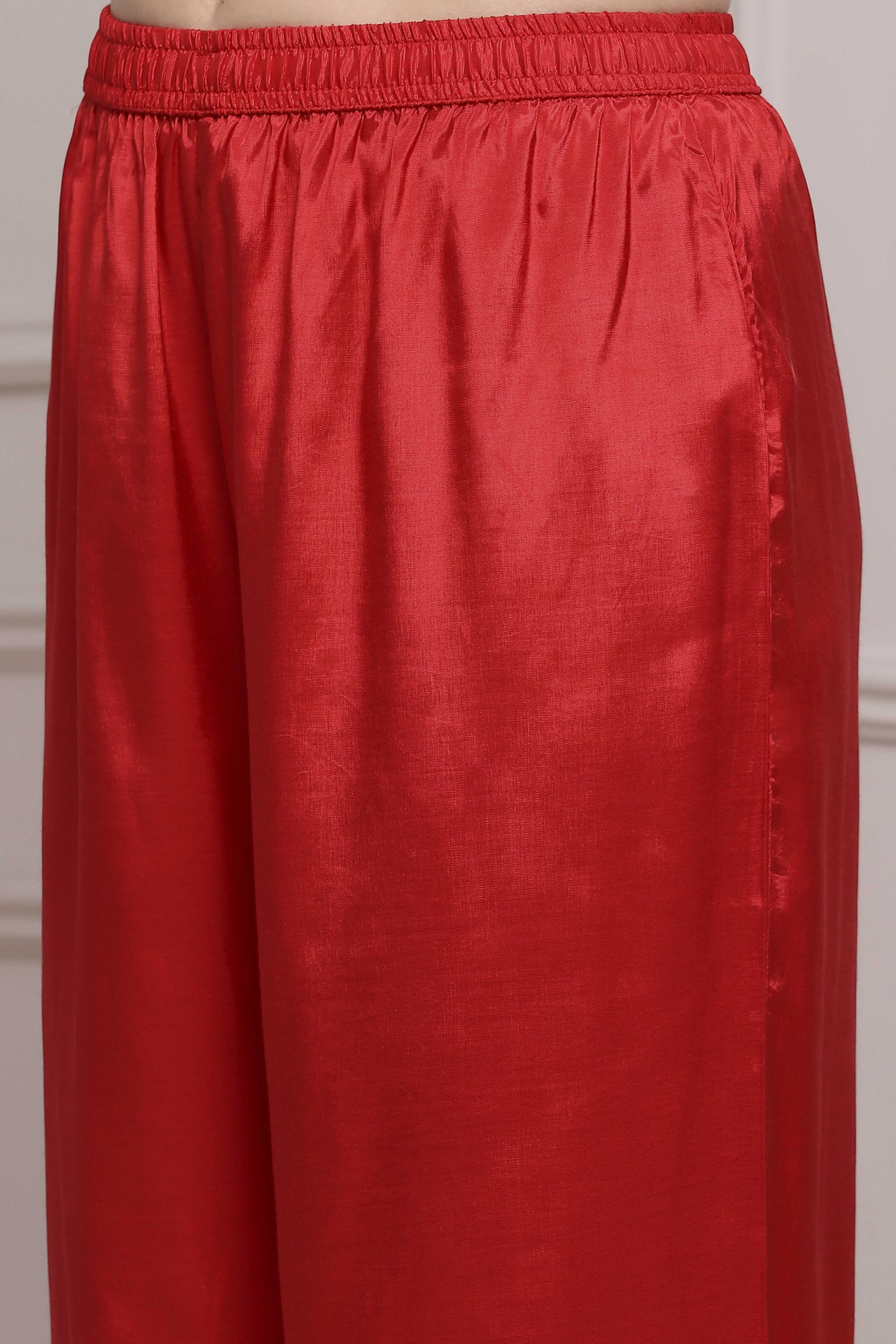 Pink Cotton Kalidar Yarndyed Suit Set image number 2