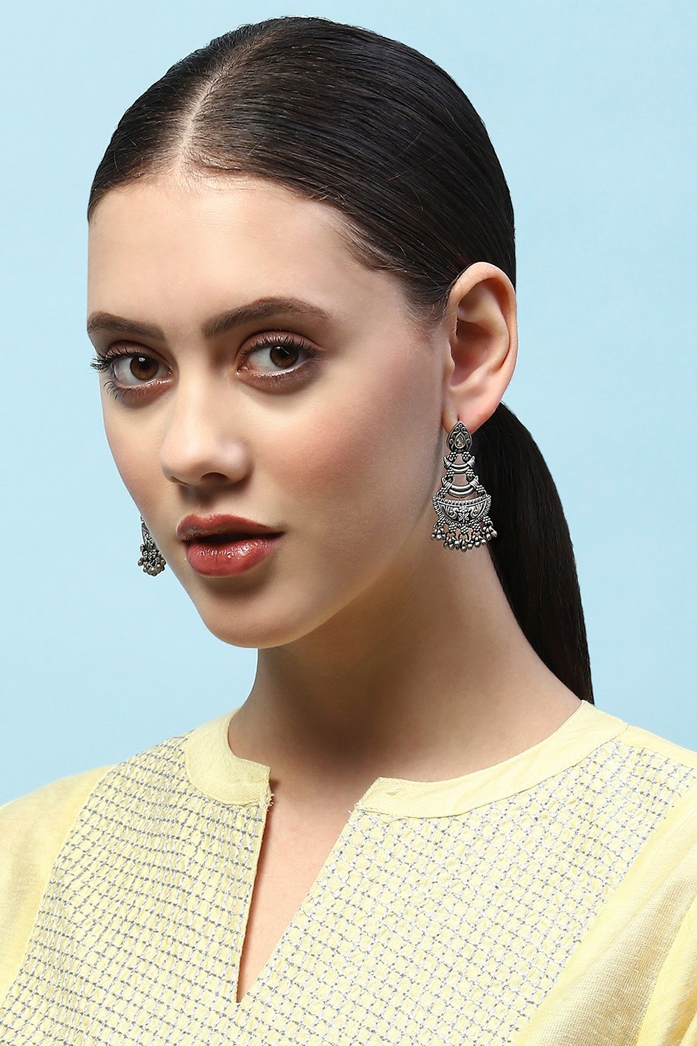 White Oxidised Casual Danglers image number 1