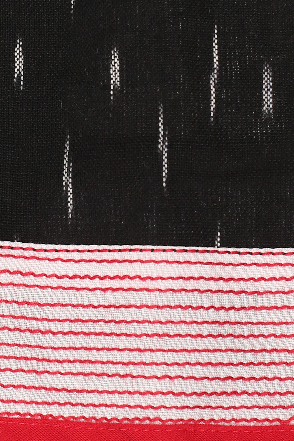 Black Cotton Yarndyed Scarf image number 1