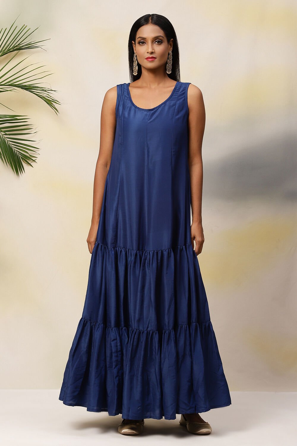 Blue Modal Straight Printed Kurta image number 2