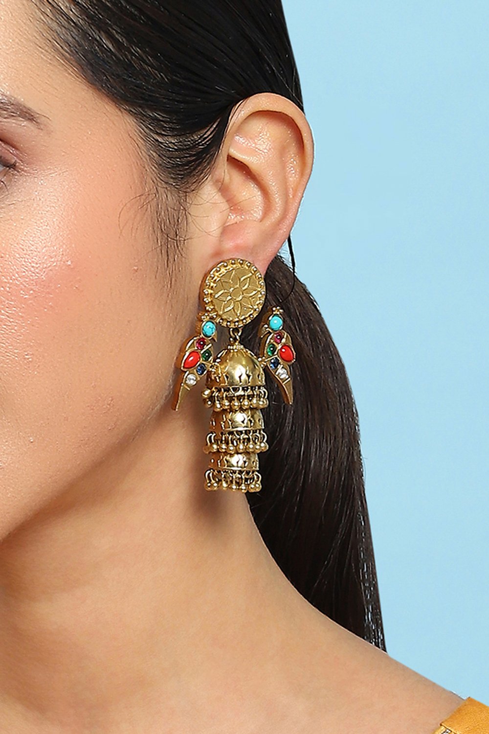 Multicolour Alloy Jhumka image number 1