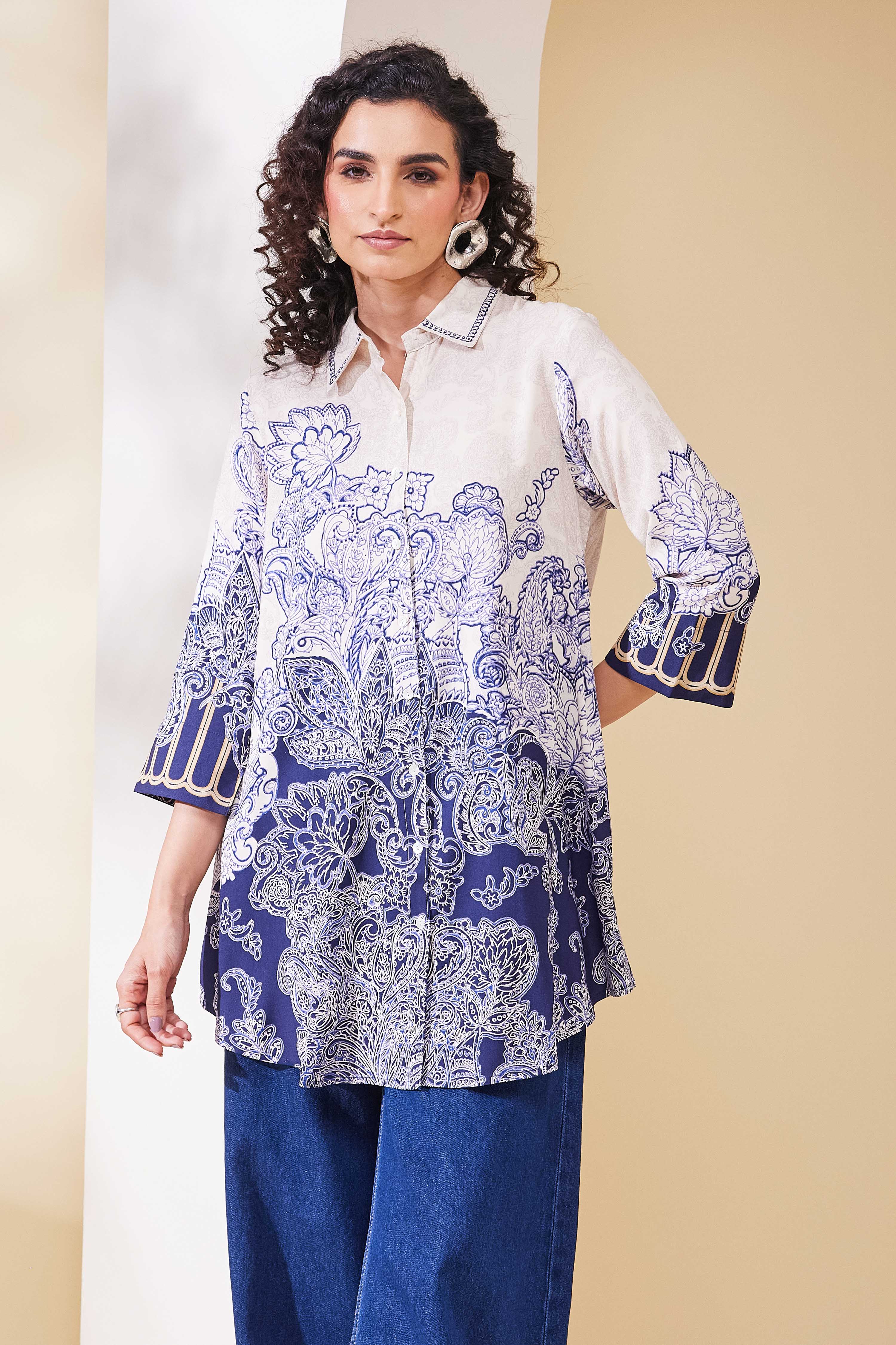 Black Viscose Rayon Straight Kurta image number 5