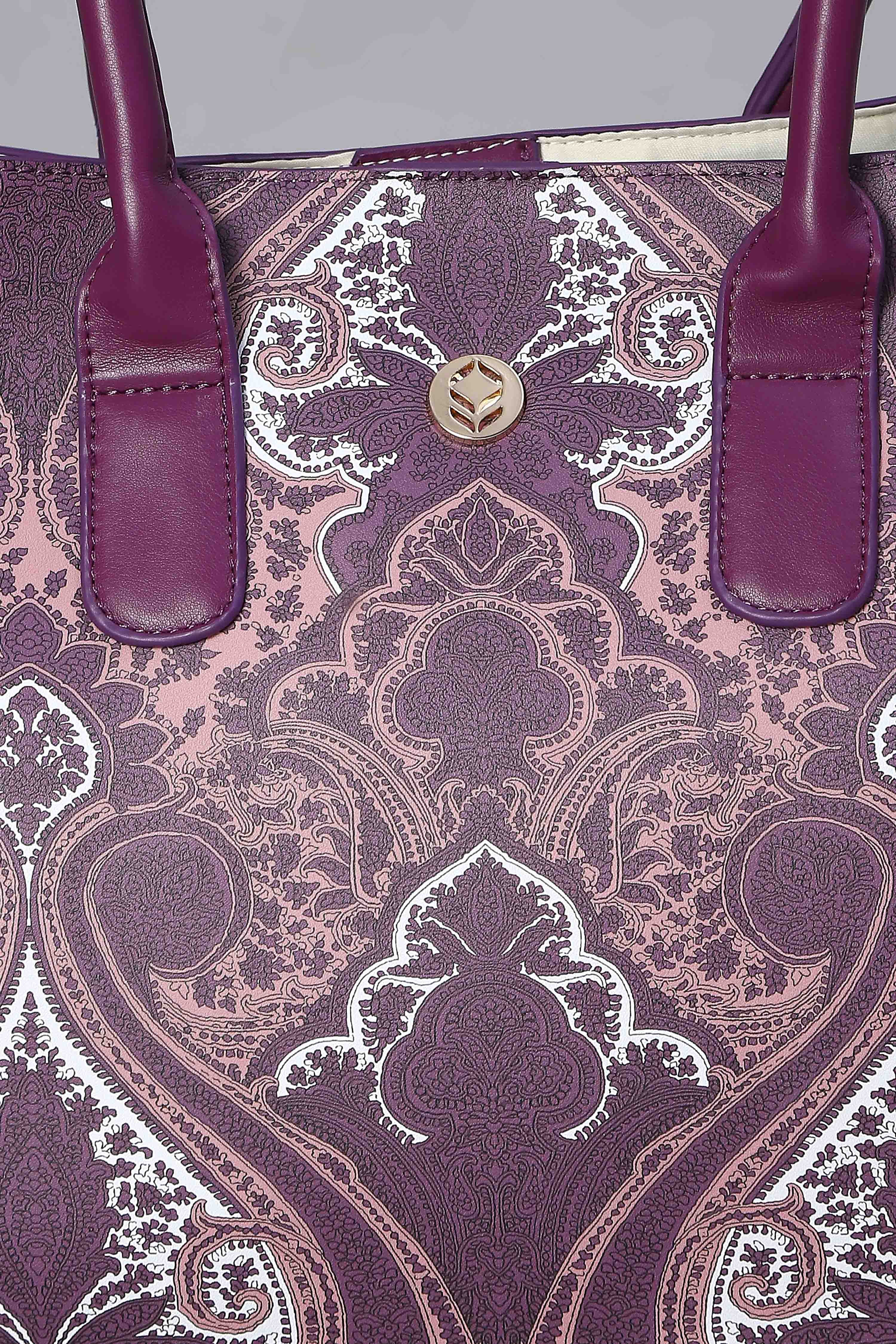 Pink PU Tote Bag image number 6