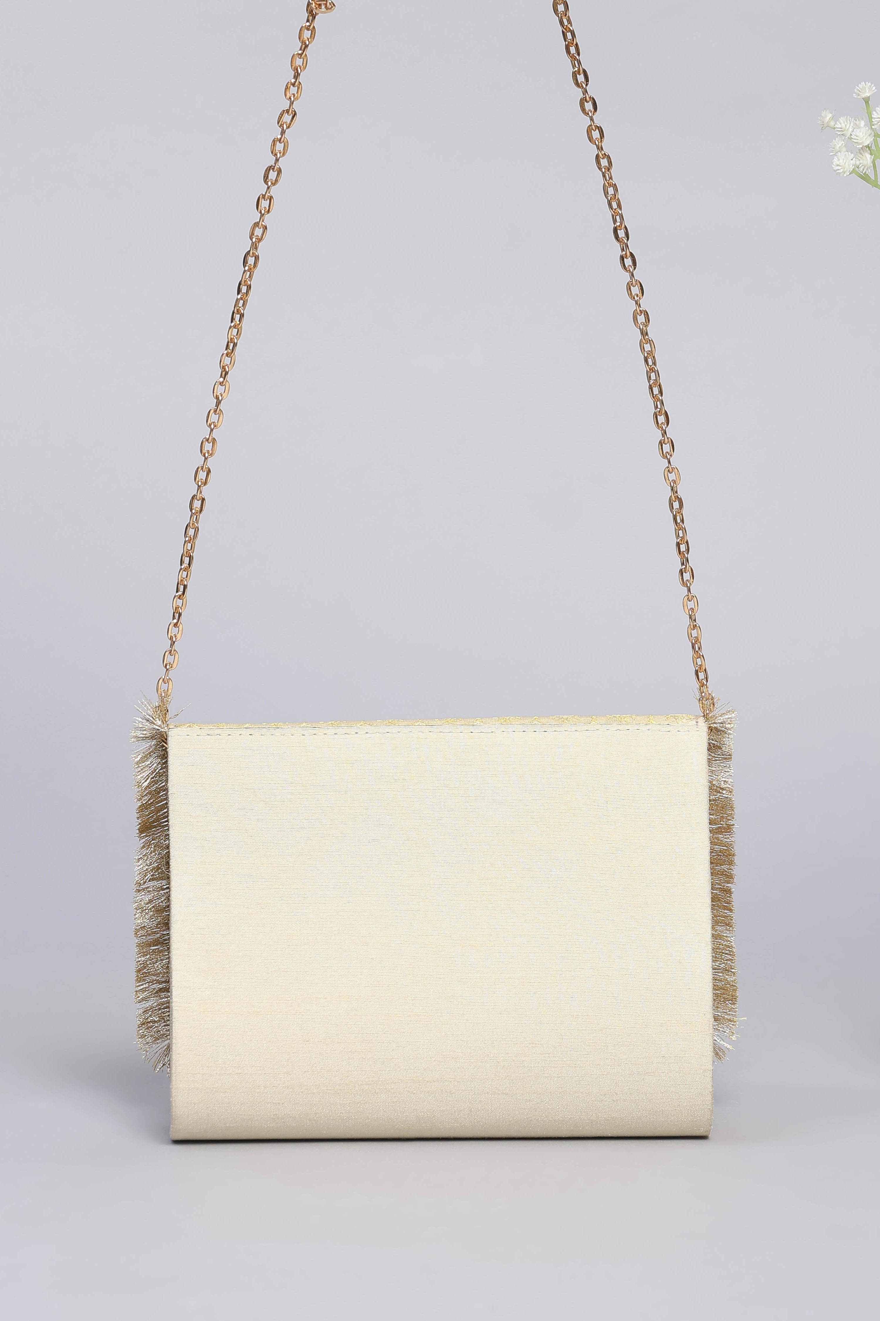 Gold Polycotton Clutch image number 5