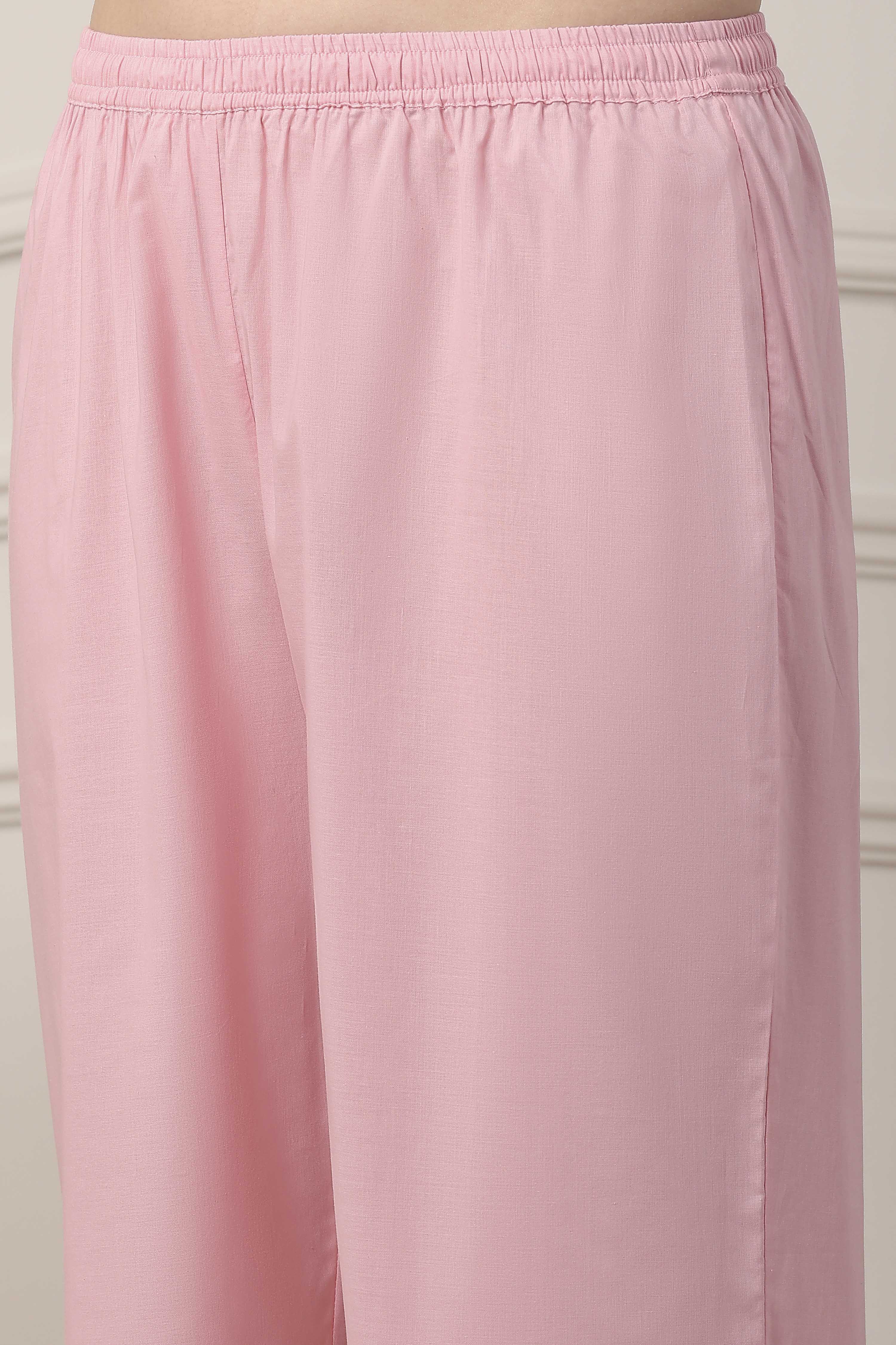 Blue Cotton All-Over Floral Kalidar Suit Set image number 2