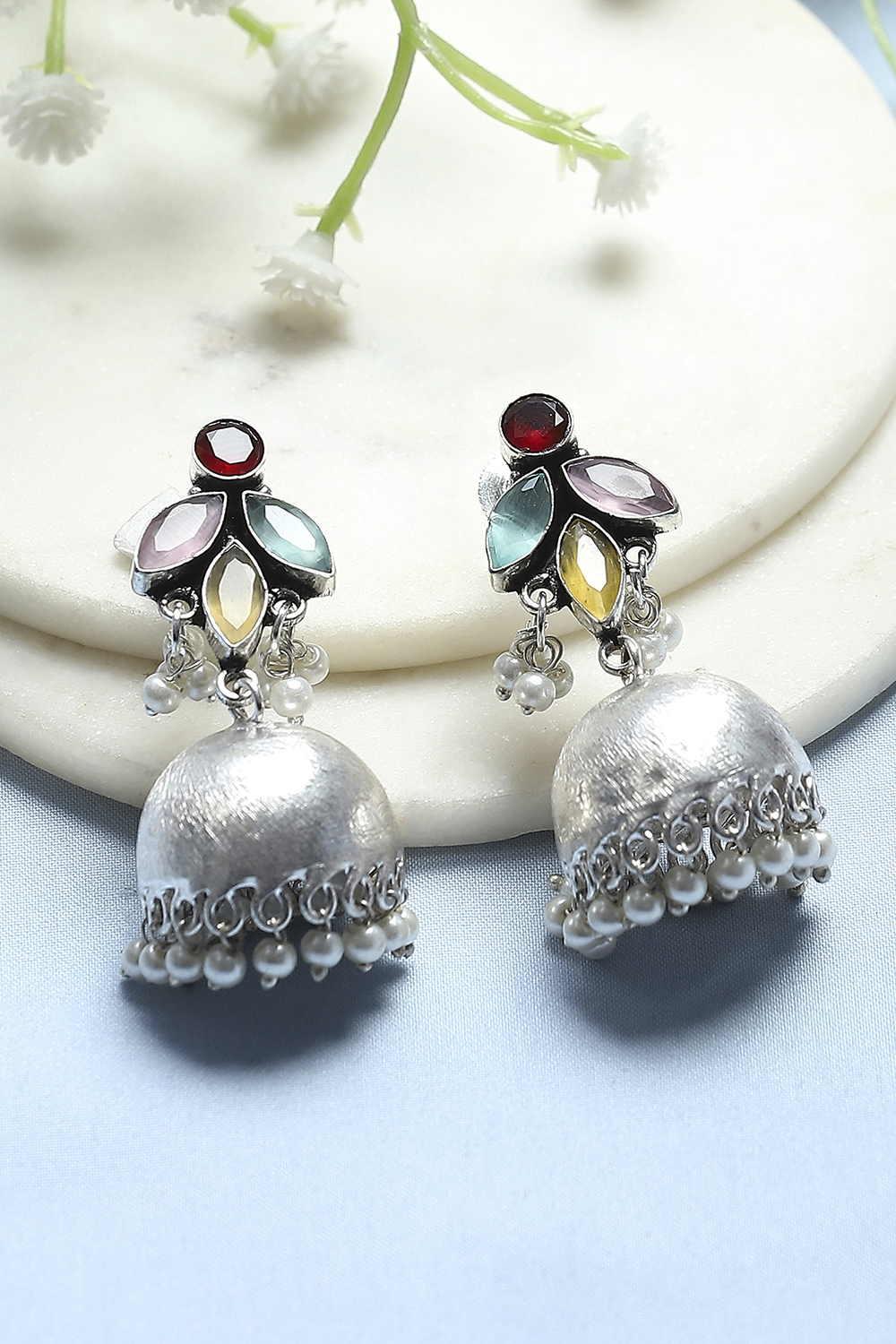 Multicolour Brass Jhumka image number 0